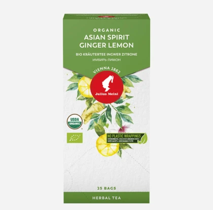 Julius Meinl Organic Asian Spirit Ginger Lemon, травяной чай в пакетиках