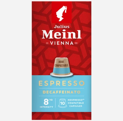 Julius Meinl Espresso Decaffeinato, капсулы BIO, 10 шт