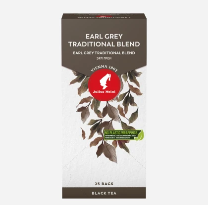Julius Meinl Earl Grey Traditional Blend, чёрный чай в пакетиках