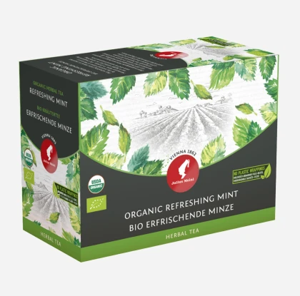 Julius Meinl Organic Refreshing Mint, мятный чай Big Bags