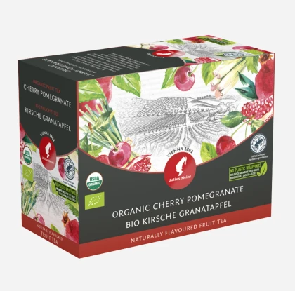 Julius Meinl Organic Cherry Pomegranate, фруктовый чай Big Bags