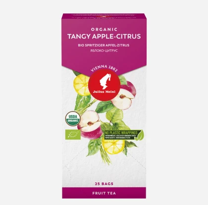 Julius Meinl Organic Tangy Apple-Citrus, фруктовый чай в пакетиках