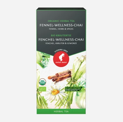 Julius Meinl Organic Fennel Wellness Chai, травяной чай в пирамидках