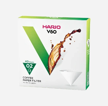 Hario Filtre de hârtie V60 02 — Albe, 100 de foi