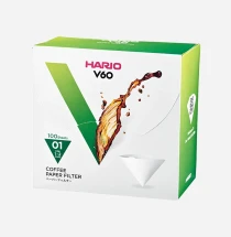 Hario Filtre de hârtie V60 01 — Albe, 100 de foi