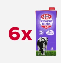 Set 6 X Mlekovita, lapte UHT fără lactoză 3,2%, 1 L