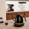 Ceainic Brewista Artisan 0,6 L — Negru mat / Detalii din lemn